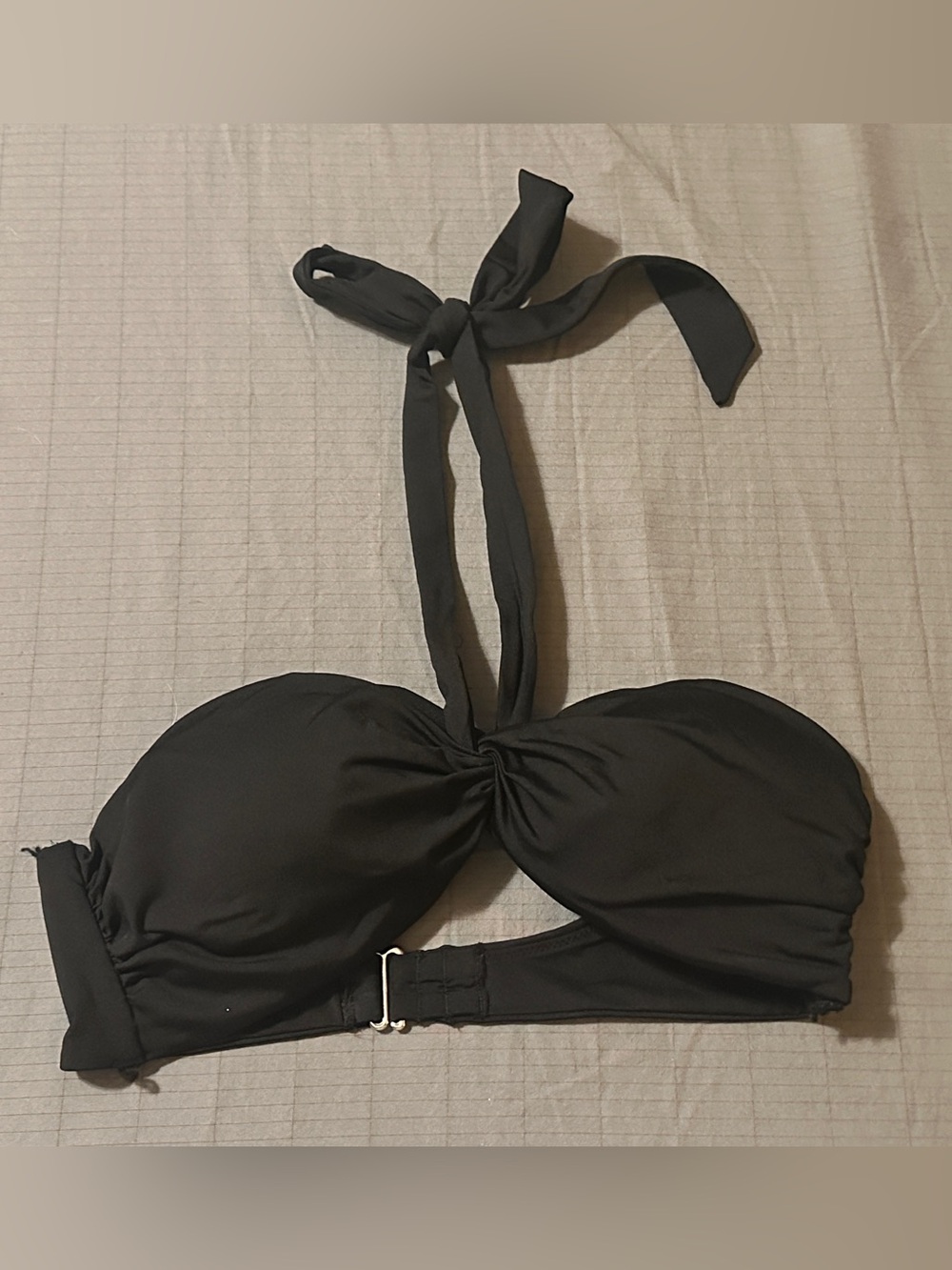 H&M Black Bandeau Halter Bikini Top Size 6